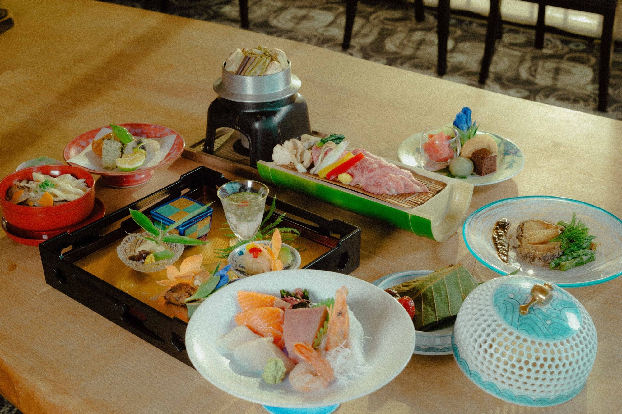 静流閣の夕食の料理